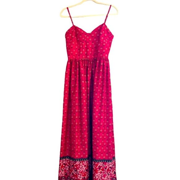 Emory Rose Floral Red Maxi Dress - Picture 1 of 11